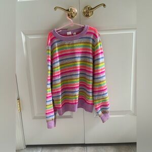 GAP Pink and Purple Crew Neck Sweater